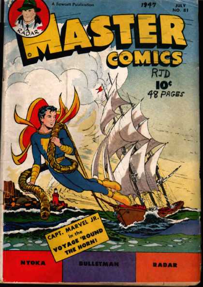 Master Comics 81 - Master Comics - Radar - Voyage Round The Horn - Sailing Ship - Capt Marvel Jr