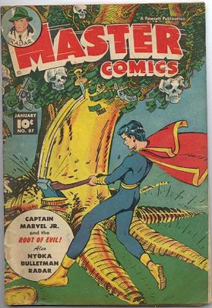 Master Comics 87 - Captain Marvel Jr - Root Of Evil - Nyoka - Bulletman - Radar