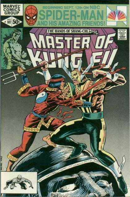 Marvel Comics - Master Of Kung Fu - Staff - Red Headband - Fighting Master of Kung Fu 107 - Marvel Comics - Master Of Kung Fu - Staff - Red Headband - Fighting