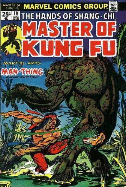 Master of Kung Fu 19 - Marvel Comics Group - The Hands Of Shang-chi - Approved By Comics Code - Swamp - Man-thing