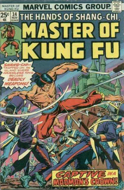 Master of Kung Fu 34 - Hands Of Shang-chi - Harmless Toys - Deadly Weapons - Madmans Crown - Trapped