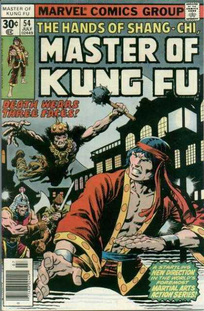 Comics Code - Marvel - The Hands Of Shang-chi - Death Wears Three Faces - Battle - Jim Starlin Master of Kung Fu 54 - Comics Code - Marvel - The Hands Of Shang-chi - Death Wears Three Faces - Battle - Jim Starlin