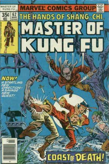 Marvel Comics Group - The Hands Og Shang-chi - Dead Tree - Coast Of Death - A Savage New Quest Master of Kung Fu 62 - Marvel Comics Group - The Hands Og Shang-chi - Dead Tree - Coast Of Death - A Savage New Quest