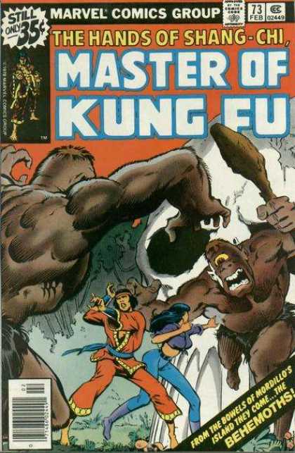Marvel Comics Group - 73 Feb - The Behemoths - Beasts - 2449 Master of Kung Fu 73 - Marvel Comics Group - 73 Feb - The Behemoths - Beasts - 2449
