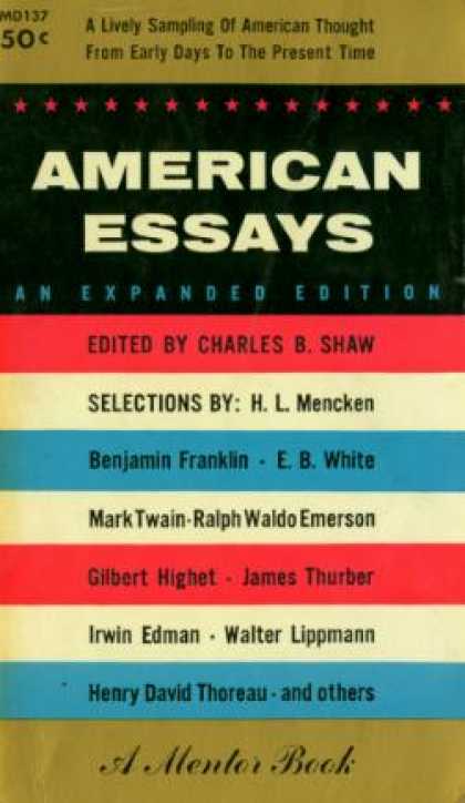 Mentor Books - American Essays - Charles Bunsen Shaw
