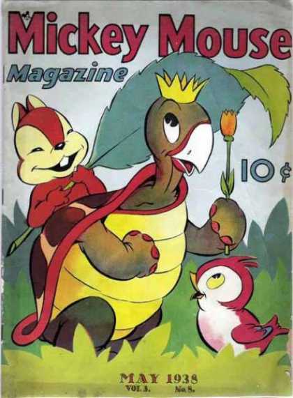 Mickey Mouse Magazine 32 - May 1938 - Turtle - Tulip - Chipmunk - Bird