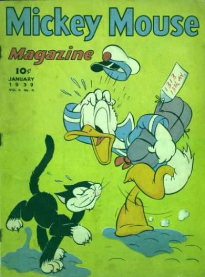 Mickey Mouse Magazine 40 - Donald Duck - Cat - Shock - Hat - Black