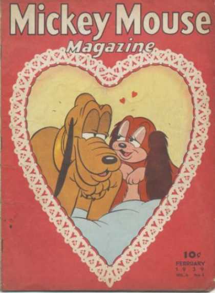 Mickey Mouse Magazine 41 - Disney - Pluto - Lady - Love - Dogs