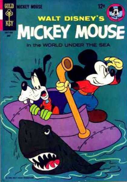 Mickey Mouse 101 - Walt Disney - Gold Key - Shark - Sub-marine - Water