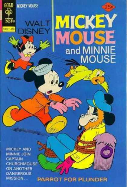Mickey Mouse 152 - Bird - Gold Key - Sailor Hat - Red Bow - Walt Disney