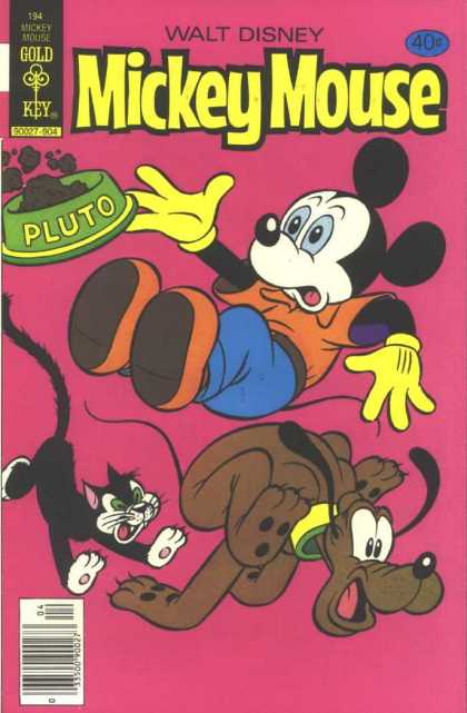 Mickey Mouse 194 - Walt Disney - Pluto - Cat - Gold Key - Pink