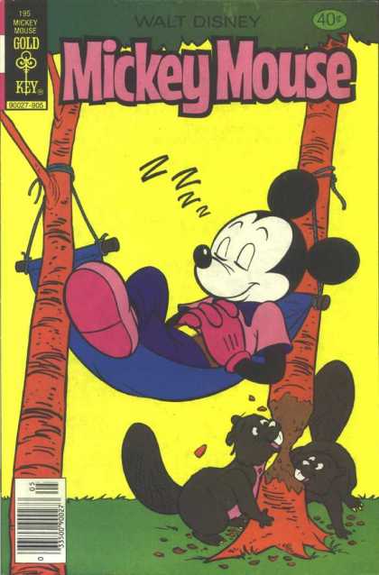 Mickey Mouse 195 - Gold Key - Walt Disney - Tree - Rope - Sleeping