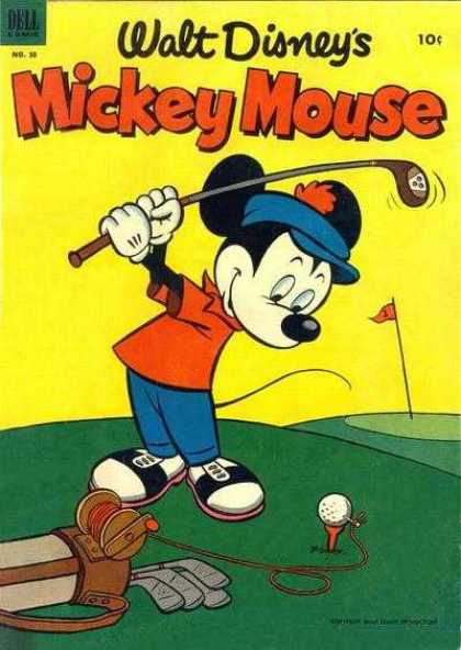 Mickey Mouse 30 - Walt Disney - Yellow - Golf - Golfball - Golfclub