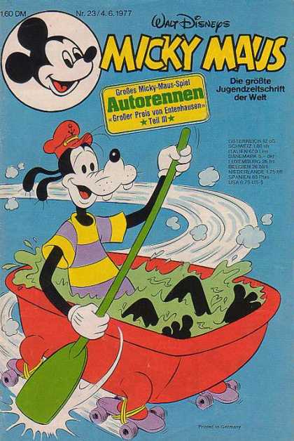 Micky Maus 1120 - Autorennen - Goofy - Bathtub - Rowing Oar - Skates