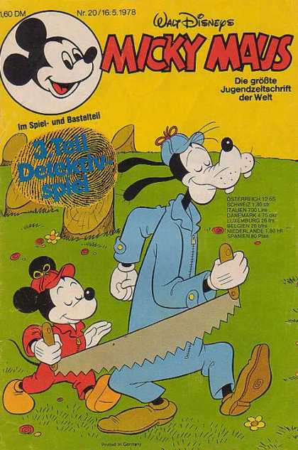 Micky Maus 1170 - 3teil Detektivspiel - Gru00f6u00dfte - Jugendzeitschrift - Goofy - Welt