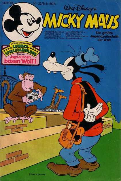 Micky Maus 1182 - Mouse - Monkey - Goofy - Zoo - Camera