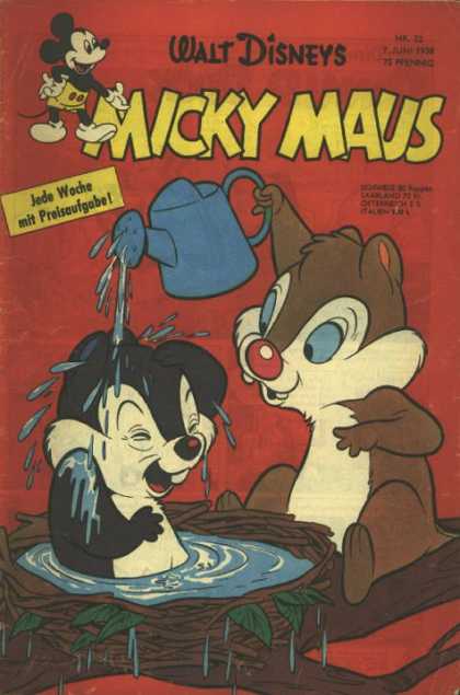 Micky Maus 128 - Disney - German - Mickey Mouse - Chip And Dale - Chipmunks