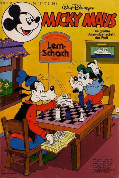 Micky Maus 1290 - Goofy - Disney - Window - Chess Game - Chairs