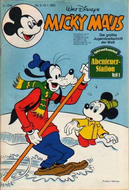 Micky Maus 1333 - Goofy - Walt Disney - Snow - Ski - Pole
