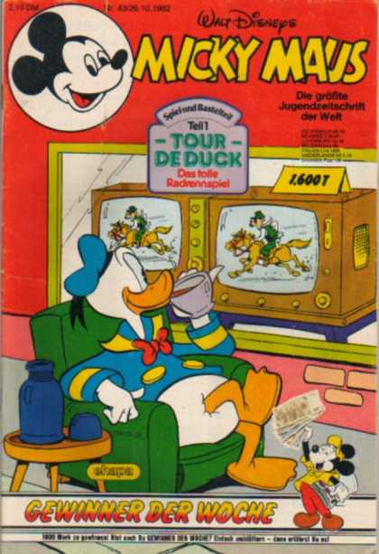 Micky Maus 1374 - Walt Disney - Tvsets - Dinald Duck - Cofee - Horses