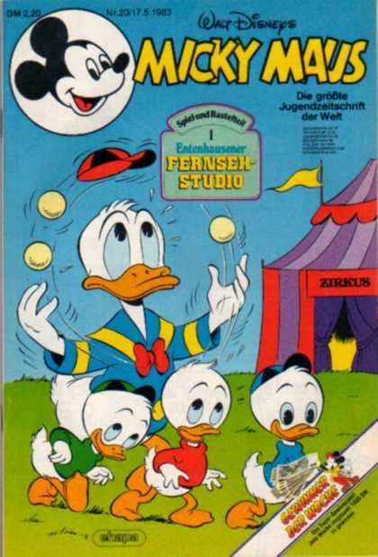 Micky Maus 1403 - Circus - Walt Disney - Ducks - Donald - Juggle