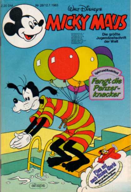 Micky Maus 1411 - Walt Disney - Goofy - Ballons - Diving - Language
