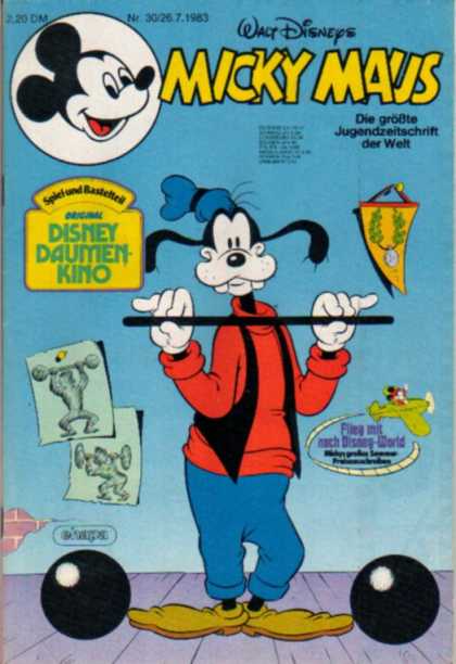 Micky Maus 1413 - German - Disney - Goofy - Barbell - Humor