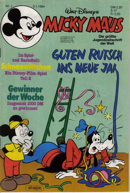 Micky Maus 1436 - Disney - Ladder - Goofy - Paint - Paintbrush