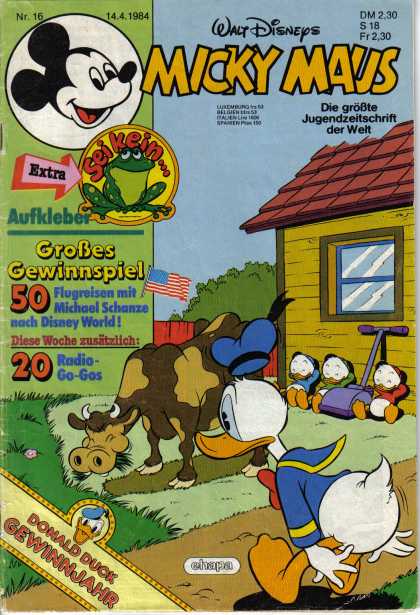 Micky Maus 1451 - Walt - Disneys - Cow - Donald - Duck