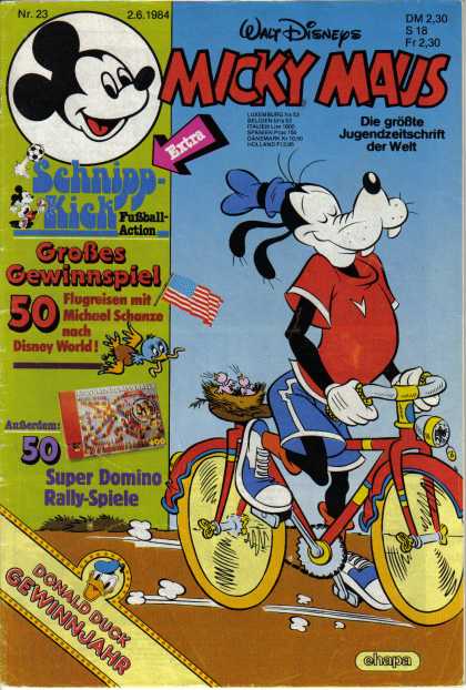 Micky Maus 1458 - Goofy - Bicycle - Bird Nest - Birds - Worm