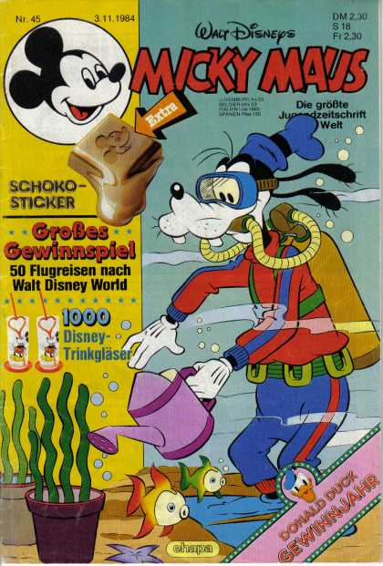 Micky Maus 1480 - Fish - Oxygen Tank - Vase - Water - Bubbles