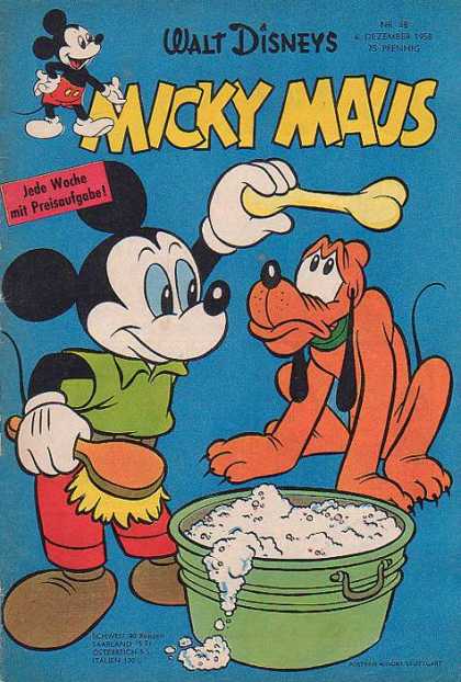 Micky Maus 154 - Pluto - Bone - Brush - Bubbles - Bath