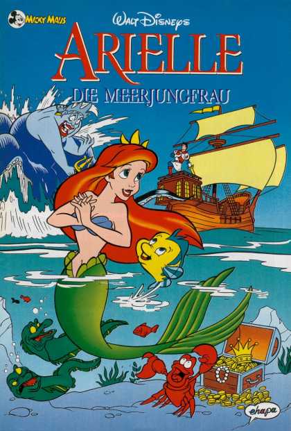 Micky Maus 1679 - Mermaid - Underwater Treasure - Sailing Ship - Sebastian - Evil Stepmother