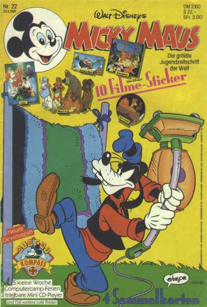 Micky Maus 1701 - Nr22 - Walt Disney - 10 Film Sticker - Ehapa - Kompass
