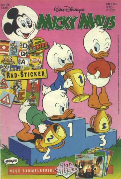 Micky Maus 1703 - Huey - Dewey - Louie - Trophy - Sticker