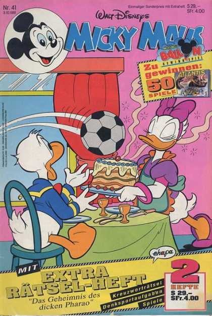 Micky Maus 1720 - One Ball - Cake - Table - Chairs - Plate
