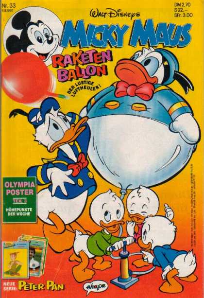 Micky Maus 1766 - Donald Duck - Balloon - Huey Dewey And Louie - Air Pump - Olympia