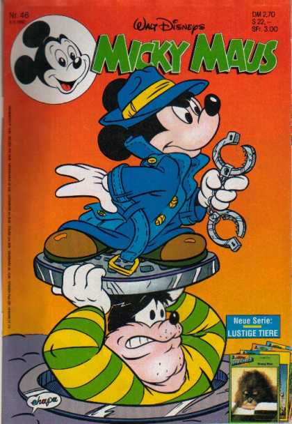 Micky Maus 1779 - No 46 - Walt Disney - Handcuffs - Detective - Sewer