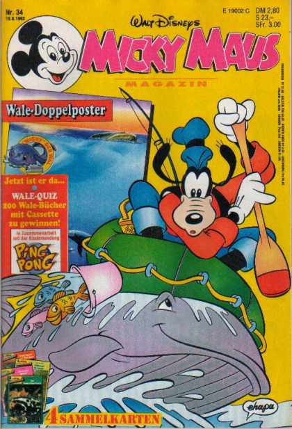 Micky Maus 1820 - Disney - Goofy - Raft - Whale - Paddle