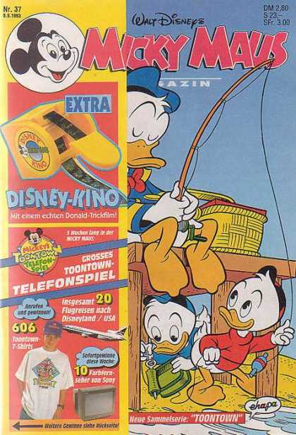 Micky Maus 1823 - Walt Disney - Ducks - Fishing Rod - Toontown - Water