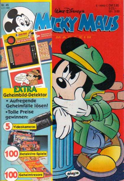 Micky Maus 1831 - Videokameras - Detektive-spicie - Geheimfalle-detektor - Ehapa - Geheimtresore