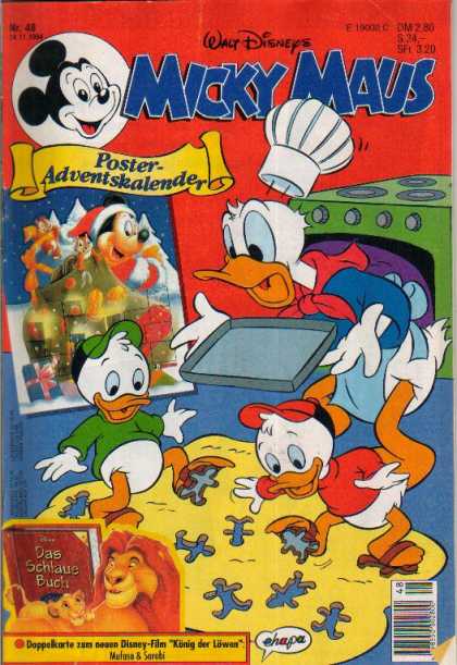 Micky Maus 1886 - Poster Adventskalender - Baking Cookies - Christmas Time - Imagination - Das Schlaus Buch