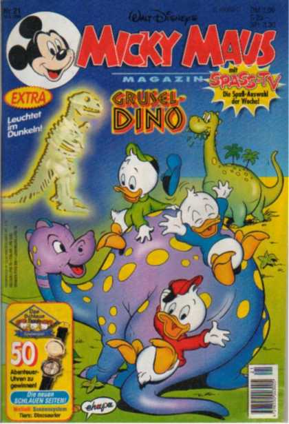 Micky Maus 1912 - Dinosaur Skeleton - Dinosaur - Ducks - Glowing - Spots