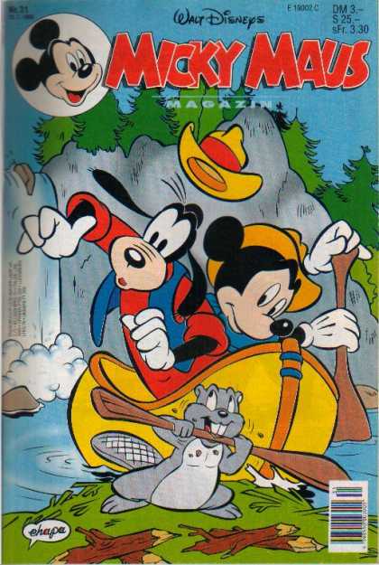 Micky Maus 1977 - Walt Disney - Goofy - Mouse - River - Boat