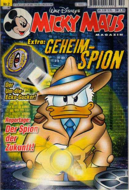 Micky Maus 2105 - Walt Disney - Donald Duck - Private Investigator - Fedora - Flashlight