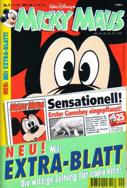 Micky Maus 2164 - Mickey Mouse - Newspaper Headlines - Pig - Nursing Piglet - Big Ears