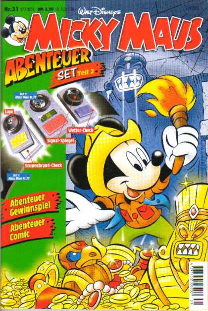 Micky Maus 2186 - Coins - Torch - Hat - Treasure - Bird