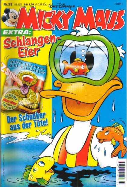 Micky Maus 2188 - Fish - Swimming - Extra - Donald Duck - Schocker