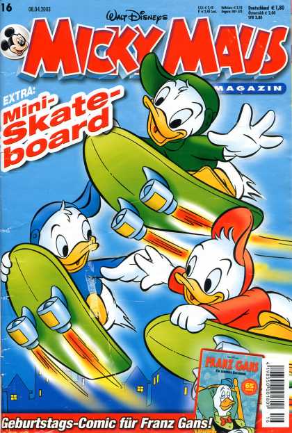 Micky Maus 2329 - Walt Disney - Ducks - Skates - City - Sky
