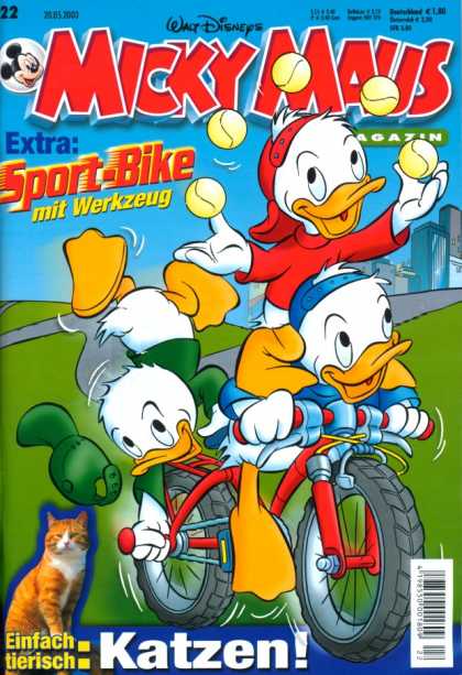 Micky Maus 2335 - Sport Bike - Huey - Dewey - Louie - Cat
